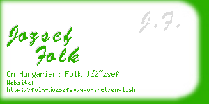 jozsef folk business card